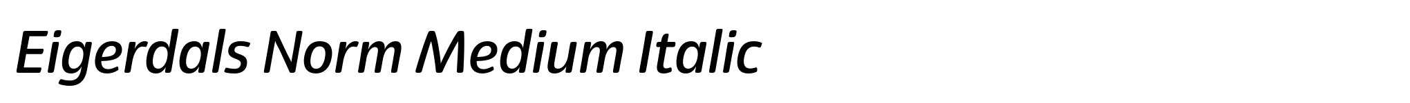 Eigerdals Norm Medium Italic image